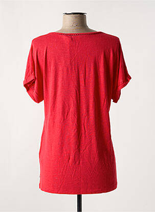 T-shirt col v manches courtes rouge YEST femme