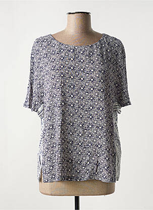 Blouse imprimé fleurs manches courtes bleu WHITE STUFF femme