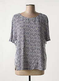 Blouse imprimé fleurs manches courtes bleu WHITE STUFF femme