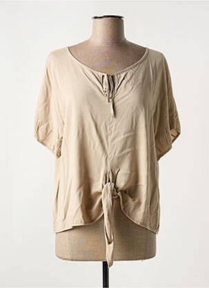 Blouse manches courtes manches courtes beige SEMIOLOGY femme