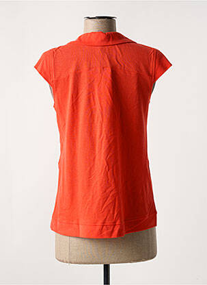 Polo stretch manches courtes orange SEMIOLOGY femme