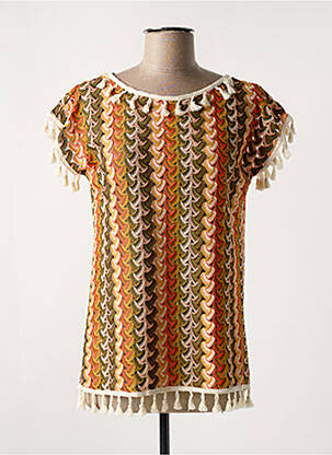 Top manches courtes manches courtes orange AN II VITO femme