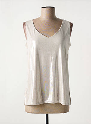 Top stretch sans manche argent AN II VITO femme
