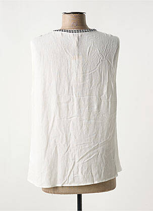 Blouse légère et transparente sans manche blanc ESQUALO femme