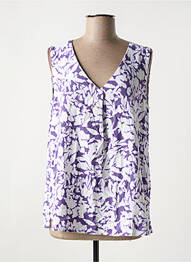 Top col v sans manche violet YEST femme