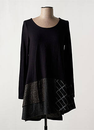 Tunique manches longues noir ALEMBIKA pour femme