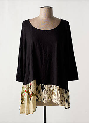 Tunique manches longues noir ALEMBIKA pour femme