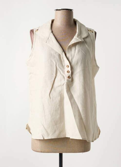 Blouse beige SEMIOLOGY pour femme