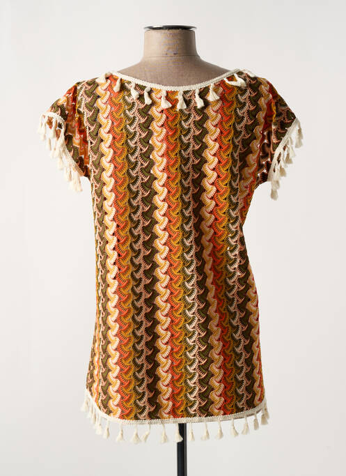 Top orange AN II VITO pour femme