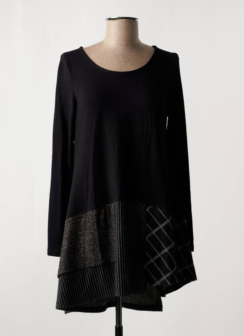 Tunique manches longues noir ALEMBIKA pour femme