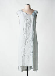 Robe mi-longue tissage crêpe sans manche gris LOTUS EATERS femme