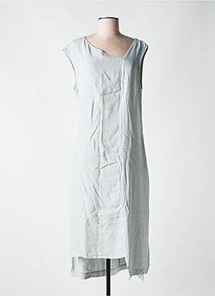 Robe mi-longue tissage crêpe sans manche gris LOTUS EATERS femme