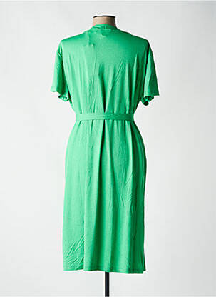 Robe mi-longue manches courtes manches courtes vert YEST femme