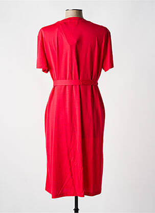 Robe mi-longue manches courtes manches courtes rouge YEST femme
