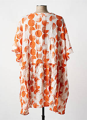 Tunique manches courtes col rond orange GERSHON BRAM femme