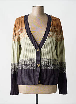 Gilet manches longues stretch beige YEST femme