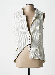 Gilet sans manche poches beige JAYKO femme