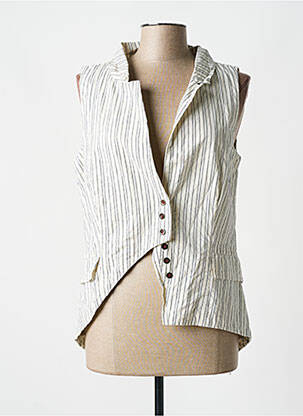 Gilet sans manche poches beige JAYKO femme