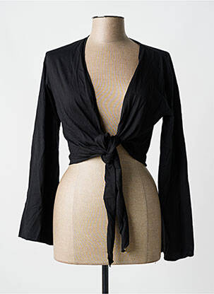 Gilet manches longues resserrée sur le bas noir LOTUS EATERS femme