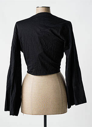Gilet manches longues resserrée sur le bas noir LOTUS EATERS femme