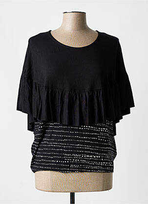T-shirt stretch manches courtes noir ALEMBIKA femme