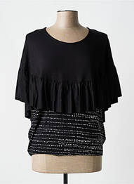 T-shirt stretch manches courtes noir ALEMBIKA femme