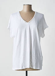 T-shirt col v manches courtes beige YEST femme