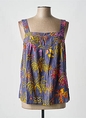 Top col carré fines bretelles violet WHITE STUFF femme