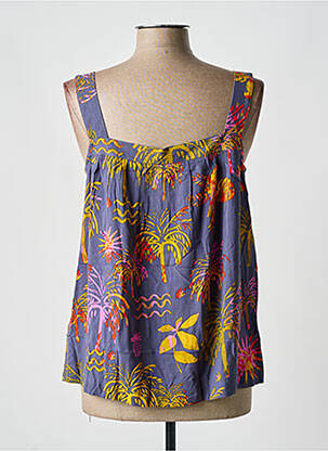 Top col carré fines bretelles violet WHITE STUFF femme