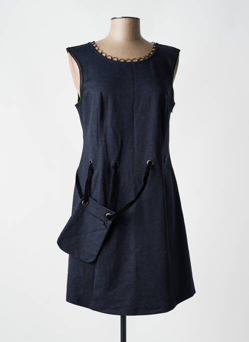 Robe courte sans manche sans manche bleu LO! LES FILLES femme