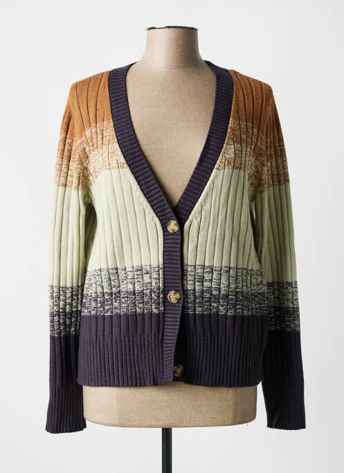 Gilet manches longues resserrée sur le bas beige YEST femme