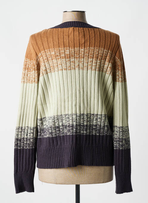 Gilet manches longues resserrée sur le bas beige YEST femme