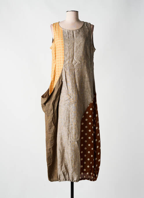 Robe longue marron ALEMBIKA pour femme