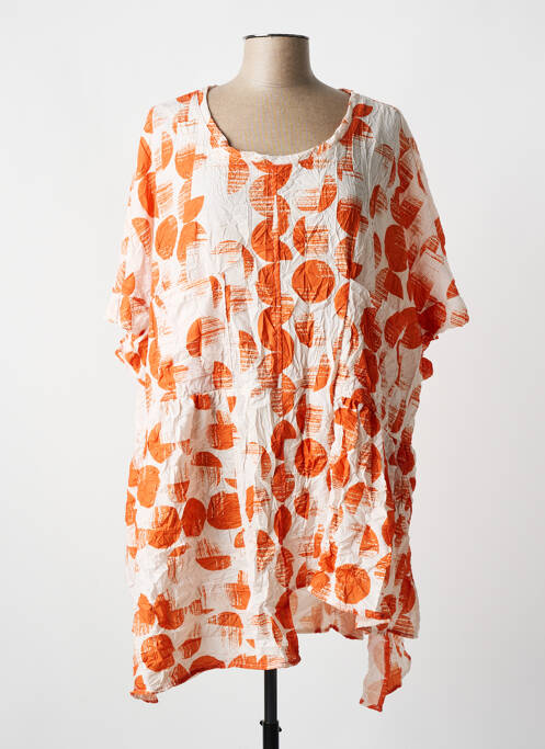 Tunique manches courtes orange GERSHON BRAM pour femme