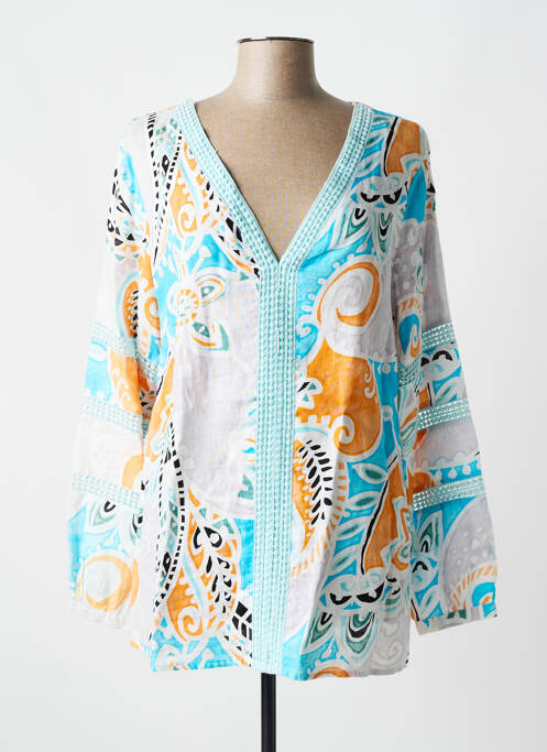 Tunique manches longues bleu MALVIN pour femme