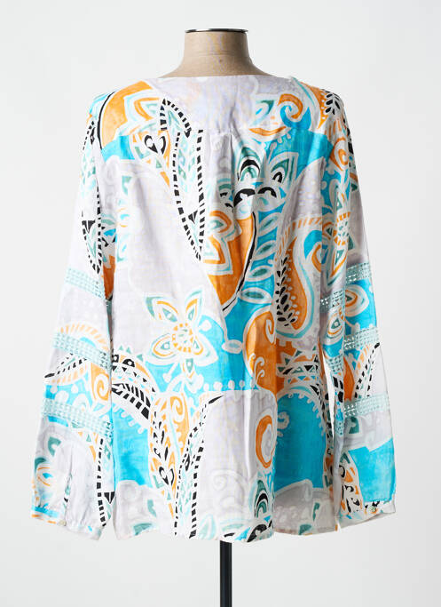 Tunique manches longues bleu MALVIN pour femme