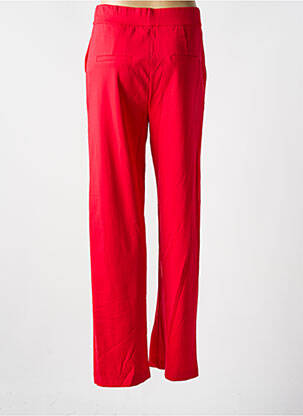 Pantalon droit stretch taille normale rouge YEST femme