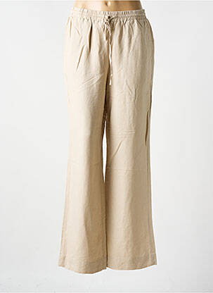 Pantalon large poches taille normale beige YEST femme