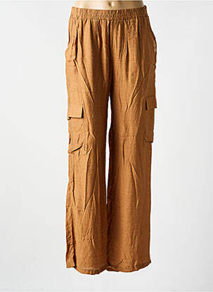 Pantalon large poches taille normale marron YEST femme