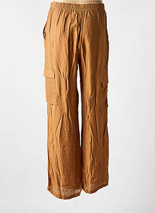 Pantalon large poches taille normale marron YEST femme