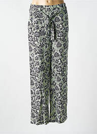 Pantalon large tissage popeline taille normale vert YEST femme