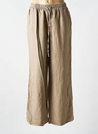Pantalon large poches taille normale marron YEST femme