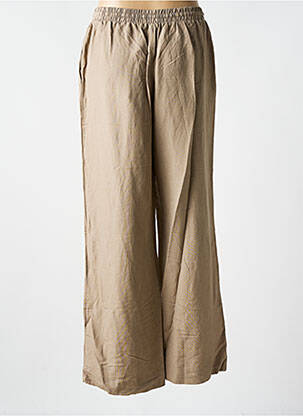 Pantalon large poches taille normale marron YEST femme