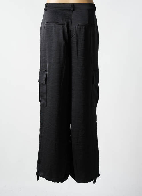 Pantalon large fermeture zippée sous rabat boutonné taille normale noir YEST femme