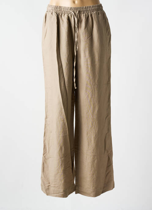 Pantalon large marron YEST pour femme