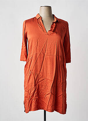 Robe courte manches 3/4 manches 3/4 orange AN II VITO femme