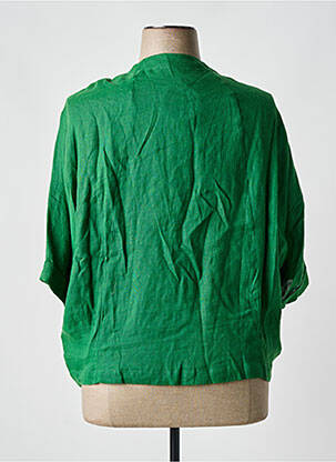 Veste casual col rond vert ALEMBIKA femme