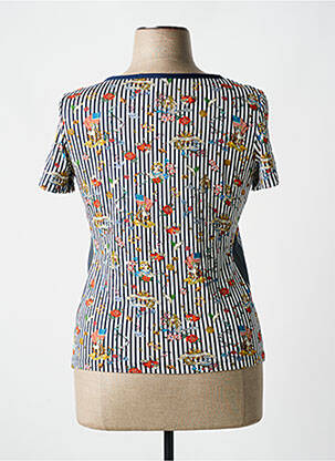 T-shirt stretch manches courtes bleu LO! LES FILLES femme