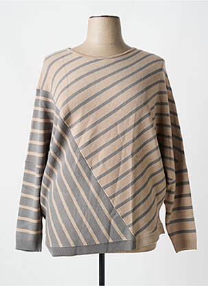 Pull stretch manches longues gris YESTA femme