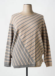 Pull stretch manches longues gris YESTA femme